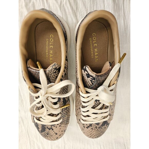 Cole Haan Grand OS Shoes Womens Size 7 B Leather Lace Up Snakeskin W20174 NICE! - Picture 7 of 8